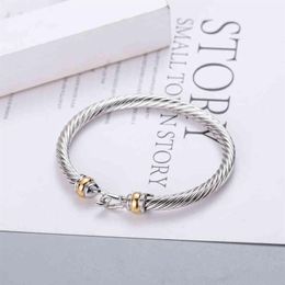 Bracelet Dy Hook Charm Women Fashion Jewelry Accessories Atmosphere Platinum Plated Men ed Wire Hemp Selling263W