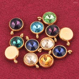 Charms 10pcs Stainless Steel Starry Sky Gold-Plate Plating Satellite Stone Pendants Earring Necklace Jewelry Making Bracelet