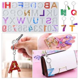 Craft Tools DIY Crystal Epoxy Silicone Mold 26 Numbers English Letter Casting Handmade Jewelry Resin Model Alphabet Pendant Home Decor