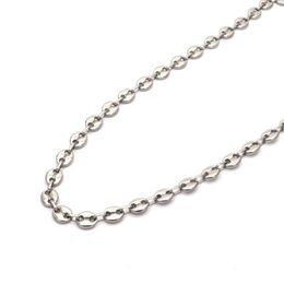 mujer and hombre necklace Jewellery whole stainless steel necklace silver Colour coffee bean fashion Jewellery N04294233N