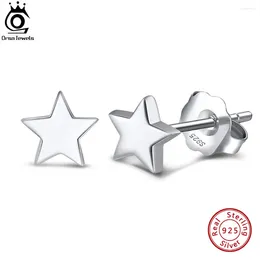Stud Earrings ORSA JEWELS Women Star Shape 925 Sterling Silver Romantic 6 MM Stars Earring Party Jewelry Gift APE42