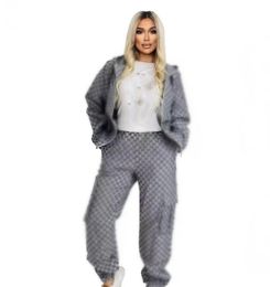 24GGS spring summer Designer Women Tracksuits Luxury Long Sleeve coat hoody frock pockets Jackets Pants Leggings 2 Piece Set Outfits Sweatsuit trousers