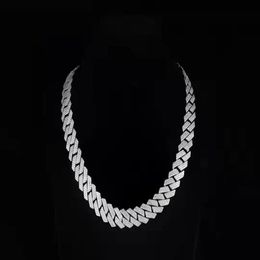 Chains Zhanhao Customised Pave Moissanite Diamond 18Inch 13 5mm Width Hip Hop Men Cuban Link Chain Necklace282s