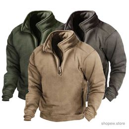 Men's Hoodies Sweatshirts Polar Fleece Military Tactical Hoodie Windproof Hiking Jackets Sweater Hood Mens Hooded Thickened Outdoor Sports Warm Jackets