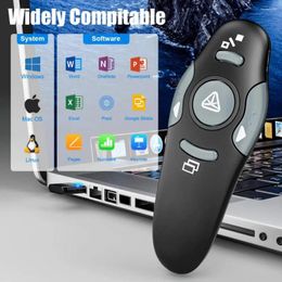 Remote Controlers 2.4GHz Wireless USB Powerpoint Presentation PPT Flip Pen Pointer Clicker Presenter With Red Light Control For Teacher