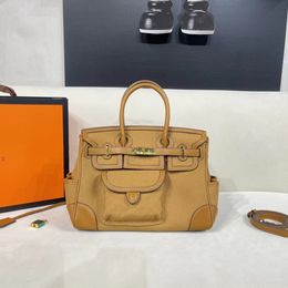 Neue Canvas-Tasche mit Platin-Farbblock, Herbst- und Winter-Einkaufstasche, Müllsack, hochwertige Schultergurt-Handtasche, Designer-Tasche, Halloween, klassisch, großes Fassungsvermögen