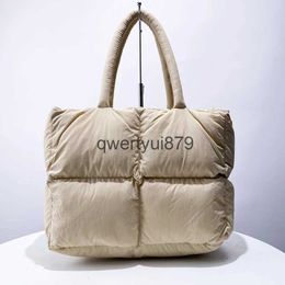 Shoulder Bags Nylon Stuffing Coon Puffer Bags For Women Luxury Designer andbag Purse 2024 New Casual Large Capacity Soft Underarm SoulderH24131