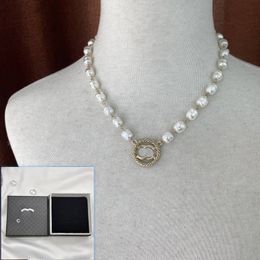 Chain Pearl Luxury Necklace Classic Designer Gift Necklace With Box Boutique Jewellery Necklace Womens Love Charm Jewellery Long Chain With Box