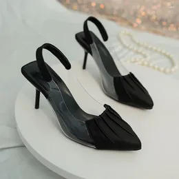 Dress Shoes Woman Pumps Luxury Designer Metal Pointed Stiletto Shallow Mouth Single High Heels Women's Solid Color Party