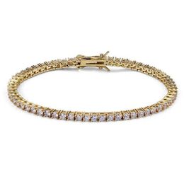 Fashion Jewellery Tennis bracelet designer bracelets silver gold chain diamond zircon Stainless steel for men 3mm 4mm 5mm 6mm chains306S