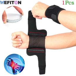 Wrist Support 1Pcs Adjustable Wrist Support Breathable SBR Wrist Brace Straps Compression Pad for Unisex Workout Wrist Pain Sprained Arthritis YQ240131