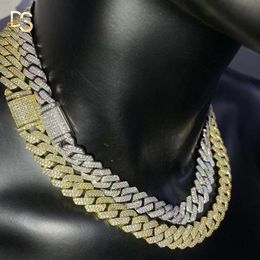 Best Quality 14mm Gold Plated Hip Hop Fashion Jewellery Moissanite Mens Necklace Cuban Link Chain