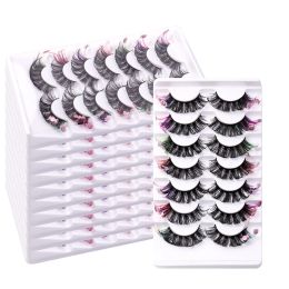 Mix 70 Pairs halloween Colourful fluffy false eyelashes dramatic false eyelashes mink lashes fake eyelashes cosplay make up