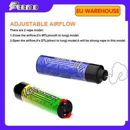 EU US Warehouse Disposable Vape Pen E cig Puff 10000 big cloud Feemo Cannon vapes type-c cable charge with 0.5ohm Rechargable Battery 18ML facotry price