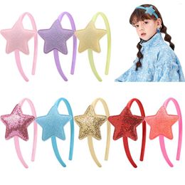 Hair Accessories 8pcs Cute Sequin Star Headband For Kids Girls Candy-Colored Pentagram Hairband Sweet And Sparkly Girl