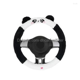 Steering Wheel Covers Ers Er Winter Fluffy Animal Wrap Sweat Absorption Short P Accessories For Cars Trucks Suvs Rvs Drop Delivery A Dhr3J