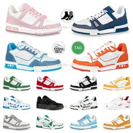 2024 Mens womens Sneaker Virgil Trainer Casual Shoes Low Abloh White Green Red Blue Platform loafers Outdoor walking jogging women platform Sneakers flat trainers