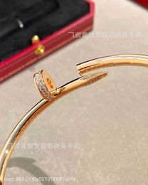 Original 1to1 C-arter Bracelet High Version Nail Head Full body V Gold CNC Precision Carved Live Streaming Sales650X