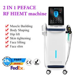2 IN 1 PEFACE rf EMSlim neo Slimming Machine Cellulite Removal Muscle Stimulation RF Skin Deep Care HIEMT Body Shaping Beauty Equipment with 5 or 10 Treatment Handles