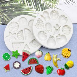 Baking Moulds Banana Lemon Strawberry Grape Cake Silicone Sugarcraft Mold Resin Tools Chocolate Cupcake Fondant Decorating