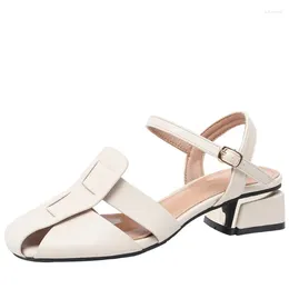 Sandals 2024 Summer Women's Roman Style Fashion Design Party And Work Wear Ladies Casual Shoes High Heel Large Size 41-43
