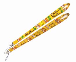 Lovely Bear Rilakkuma Anime Lanyard For Keychain ID Card Cover Passport Student Cellphone USB Badge Holder Key Ring Neck Straps Accessories