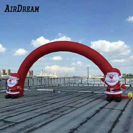 wholesale Custom 4m/6mW Inflatable Archway Santa Claus or Christmas tree arch for holiday decoration event advertisement 001