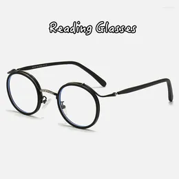 Sunglasses Fashion Trend Retro Japanese Round Frame Presbyopic Eyewear For Men And Women Pochromic Anti Blue Light Reading Glasses