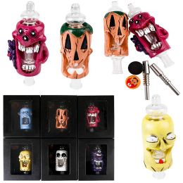 Cartoon Style Nector Collector Smoking Pipes Mini Hookahs Glass Bong Nector Collectors NC Kits Oil Dab Rigs With Titanium Nails Retail ZZ