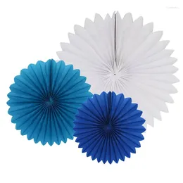 Party Decoration 5pcs Decorative Wedding Paper Crafts Fans DIY Hanging Tissue Flower For Birthday Festival