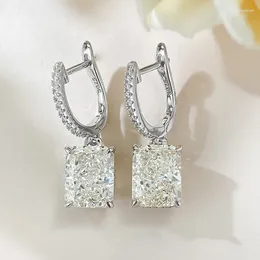 Stud Earrings 2024 S925 Silver Imported High Carbon Diamond 8 10mm G Colour For Women