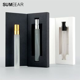 20pcs 10ml Empty Roll on Bottle Essential Oil Frosted Glass Perfume Refillable Cosmetic Gift box with packaging273Y