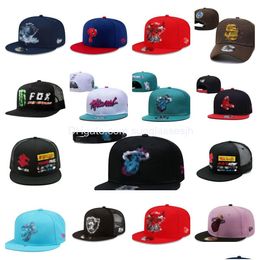 Ball Caps Men Snapbacks Basketball Hats All Team Logo Designer Adjustable Fitted Bucket Hat Embroidery Cotton Mesh Beanies Outdoors Dhjvh