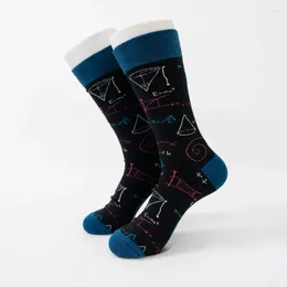 Men's Socks MYORED 1 Pair Of Autumn And Winter Navy Blue Sock Mouth Equation Cotton In The Tube Fashion