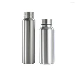 Water Bottles 650/1000ml Stainless Steel Sports Bottle Thermos Mug Leak_Proof Thermosmug Single Wall Vacuum Camping Gym Metal Flask