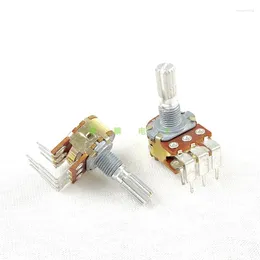 Smart Home Control 2 Piece 16 Type B50K Stereo Channel Vertical Volume Adjust Potentiometer Flower Shaft 20mm 6-Pin