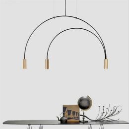 Chandeliers Modern Lustre Black Gold Diode Hanging Chandelier For Bedroom Living Room Loft Entrance Hall Dining Decorative Luminai264Q