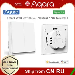 Smart Home Control Aqara Wall Switch E1 ZigBee 3.0 Wireless Key Light Fire Wire With NO Neutral For Mi Homekit APP