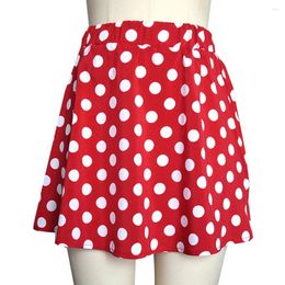 Skirts Women Ladies Mini Girl Short Clothes Clothing Casual Polka Dot Leisure Print Red White Black Tutu Sundress