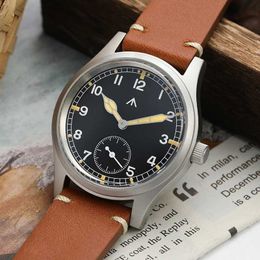 Other Watches Militado D12 Mens Military Watch 36mm Quartz Movement Sapphire Retro Watch Waterproof Sub second Stainless Steel Watch J240131