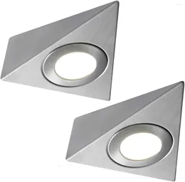 Ceiling Lights 2-Piece LED Closet Wall Light 12V 110V 220V Triangle Stainless Steel Under Cabinet Lamps With Switch Cupboard Kitchen