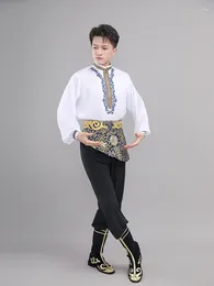 Ethnic Clothing Uygur Costume Adult Men Dance Performance Minority Uighur Students Exam Art