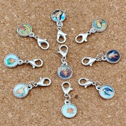 Mixed Catholic Church Medals Saints Cross Charm Floating Lobster Clasps Pendants For Jewellery Making Bracelet Necklace DIY Accessor166t