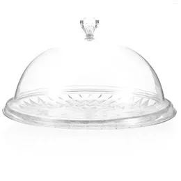 Plates Covered Fruit Bowl Round Cake Plate Dessert Display Tray With Dome Paper Cups Pan Clear Snack