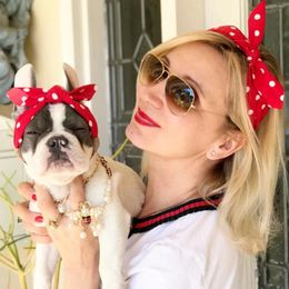 Dog Apparel Pet Headgear With Master Headwear Teddy Bow Hat Girls Bunny Turban Knot Hair Bands Head Wrap Puppy Knitted Headband Gift