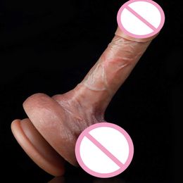 Dildos Dongs Prepuce Emperor Simulation Penis Female Adult Employment Toy Liquid Silicone Color Makeup Masturbation