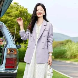 Women's Suits 2024 Green Suit Women Jacket Spring Autumn Fashion Korean Long Sleeve Blazers Coat Female Office Ladies Blazer Casual Tops