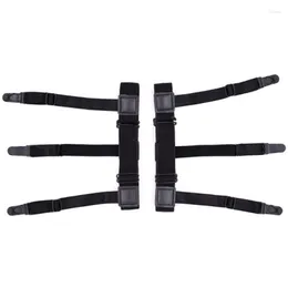 Belts 2Pcs/Set Mens Shirt Stays Elastic Leg Suspenders Plastic Non-slip Locking Clamps
