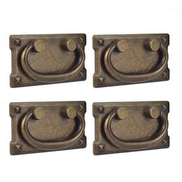 Party Decoration 4Pcs Vintage Antique Bronze Drawer Ring Pull Handles Cabinet Door Furniture Handle233j