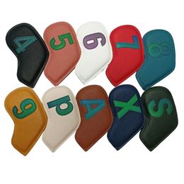 Golf Iron Head Covers Oil Edge Factory Price Golf Club HeadCovers Wedge Club Head covers 10pcs 240129